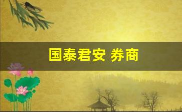 国泰君安 券商(国泰君安 券商证券)_https://www.hangfeite.com_上交所_第1张